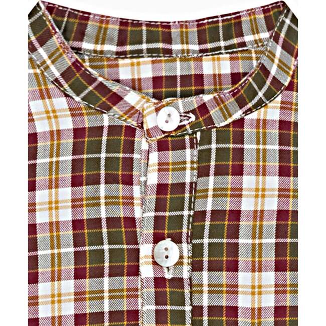 Olive Check Mateo Long Sleeve Boy Shirt - Shirts - 2