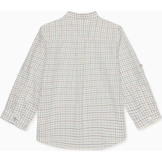 Navy Check Mateo Long Sleeve Boy Shirt - Shirts - 3