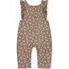 Brown Floral Delphina Baby Girl Overalls - Onesies - 2