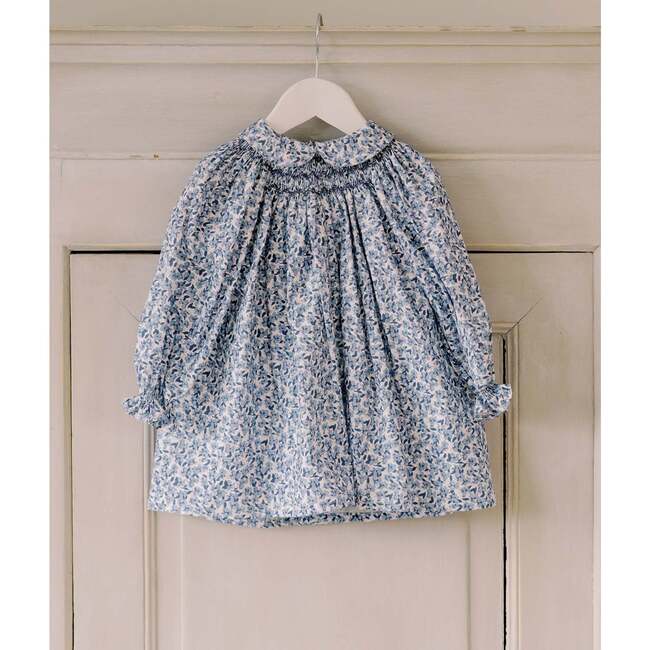 Blue Floral Palma Baby Girl Hand-Smocked Set - Dresses - 4