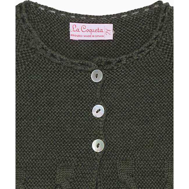 Olive Green Mela Merino Baby Cardigan - Cardigans - 2