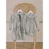 Grey Floral Lorena Baby Girl Smocked Romper - Dresses - 4