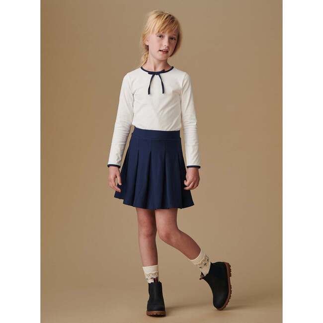 Navy Isabela Girl Pleated Skirt - Skirts - 2