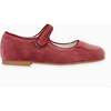 Dusty Pink Velvet Girl Mary Jane Shoes - Mary Janes - 3