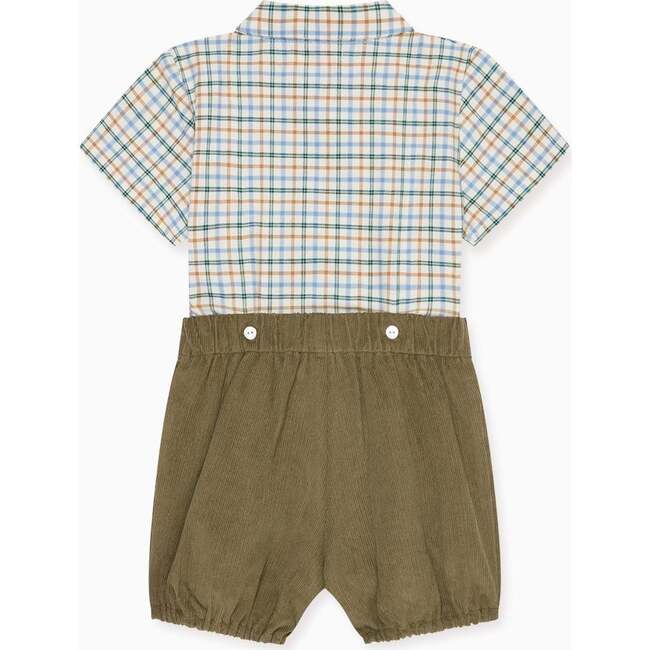 Camel Check Sando Baby Boy Set - Onesies - 3