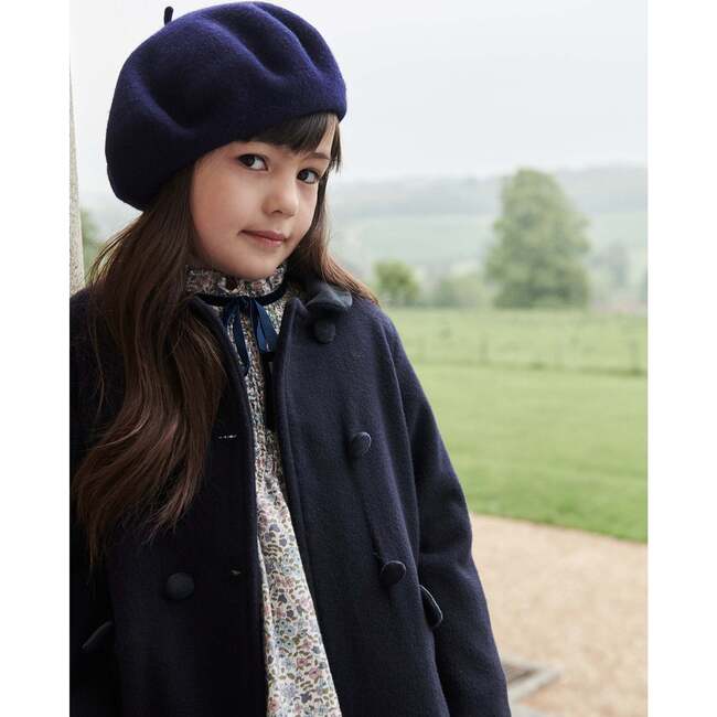 Navy Arrieta Girl Coat - Coats - 2