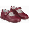 Burgundy Leather Toddler Mary Jane Shoes - Mary Janes - 3