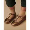 Bronze Leather Girl T-Bar Shoes - Dress Shoes - 2