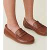 Tan Leather Boy Loafer Shoes - Dress Shoes - 2