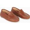 Tan Leather Boy Loafer Shoes - Dress Shoes - 3