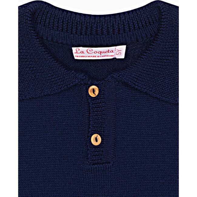 Navy Brio Merino Boy Sweater - Cardigans - 3