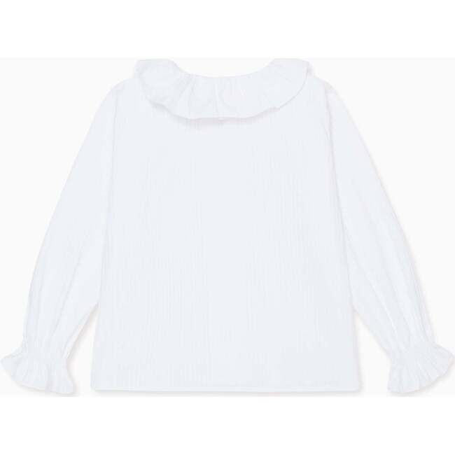 White Lorna Long Sleeve Baby Girl Shirt - Blouses - 3