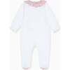 White Flora Baby Girl Smock Sleepsuit - Pajamas - 4