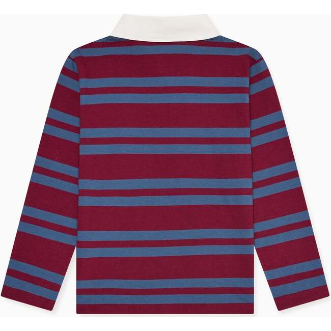 Blue Stripe Tijo Long Sleeve Boy Rugby Shirt - Shirts - 4