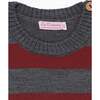 Burgundy Stripe Bromo Merino Boy Sweater - Cardigans - 2