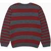 Burgundy Stripe Bromo Merino Boy Sweater - Cardigans - 3