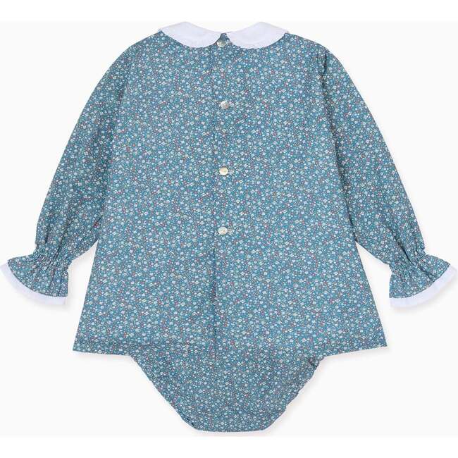 Navy Floral Eugenia Baby Girl Hand-Smocked Set - Dresses - 3