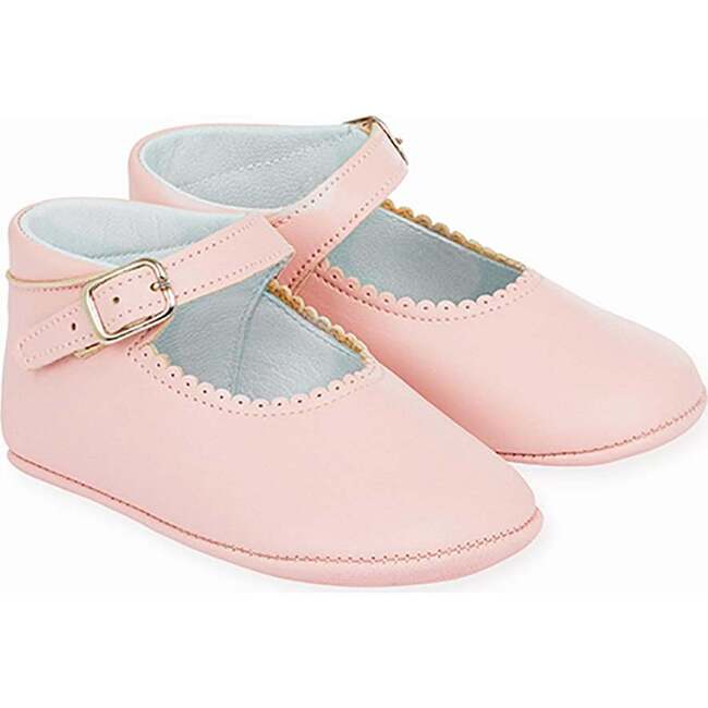 Light Pink Leather Baby Mary Jane Shoes - Mary Janes - 2