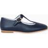 Navy Leather Girl T-Bar Shoes - Dress Shoes - 4