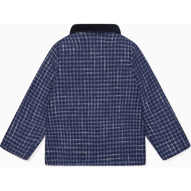 Navy Check Gabriella Girl Jacket - Coats - 3