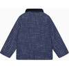 Navy Check Gabriella Girl Jacket - Coats - 3