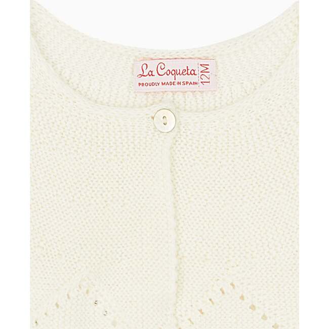 Ivory Linda Ceremony Baby Girl Cardigan - Cardigans - 2