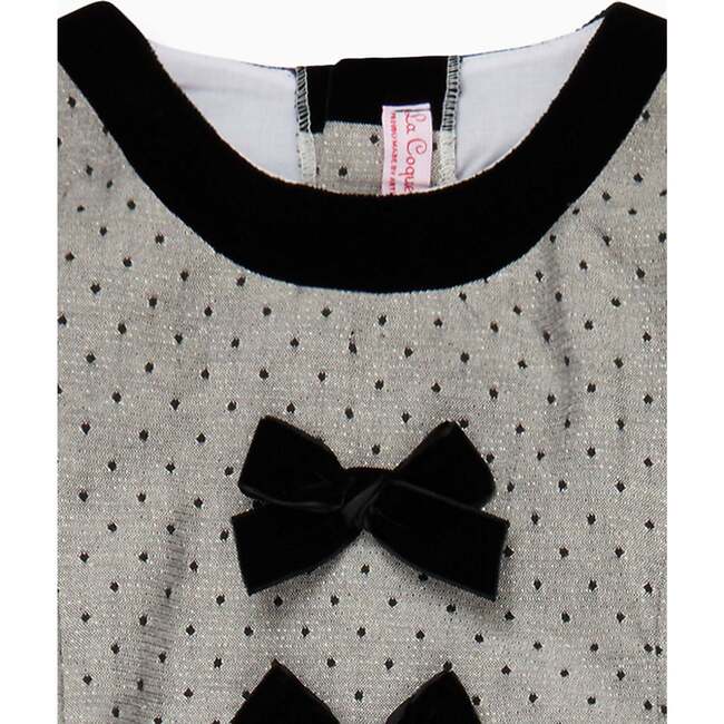 Grey Polka Dot Penelope Girl Dress - Dresses - 2