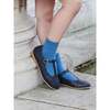 Navy Leather Girl T-Bar Shoes - Dress Shoes - 5