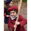 Burgundy Henrietta Girl Coat - Coats - 6