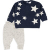 Star Sweater Top & Pant Set, Navy - Mixed Apparel Set - 1 - thumbnail