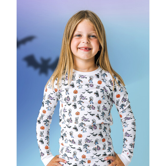 The Organic Long Sleeve Pajama Set, Boo Crew - Pajamas - 2