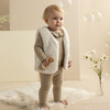 Faux Fur Vest, Top & Legging Set, Cream - Mixed Apparel Set - 2