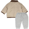 Jacket, Top & Pant Set, Tan - Mixed Apparel Set - 3