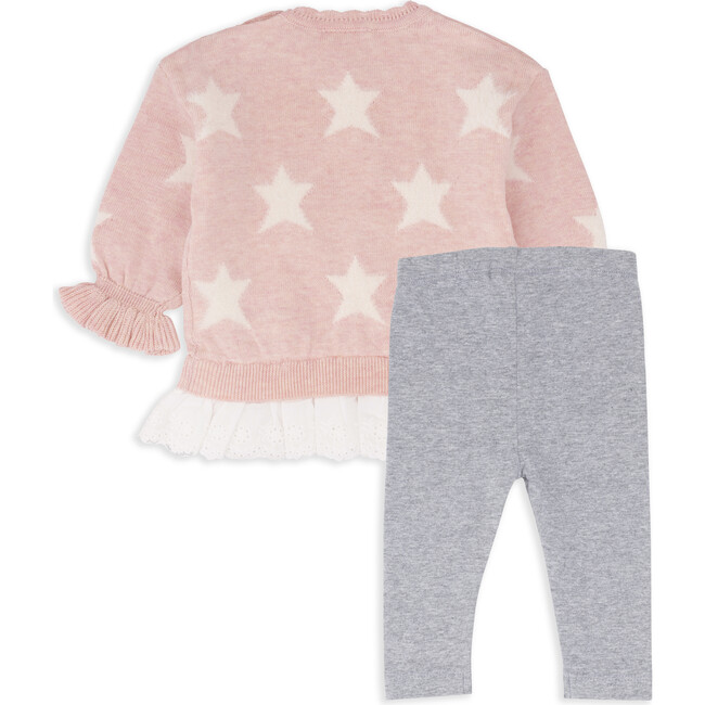 Star Sweater Top & Legging Set, Pink - Mixed Apparel Set - 3