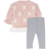 Star Sweater Top & Legging Set, Pink - Mixed Apparel Set - 3