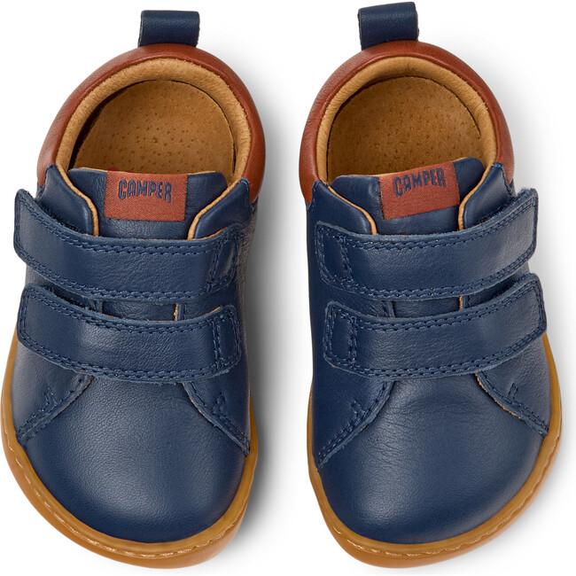 Peu Leather First Walkers Shoes Dark Blue