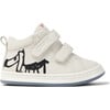 Kids Twins Leather Sneakers, White & Black - Sneakers - 3