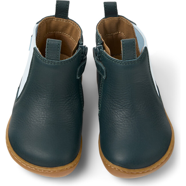 Kids Peu Leather Boots, Dark Green