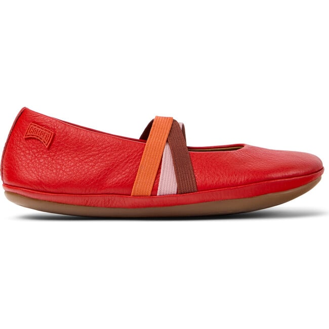 Kids Right Ballerina Flats, Bright Red - Flats - 3