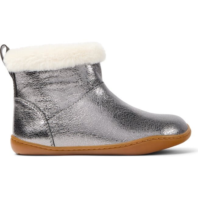 Kids Peu Leather Ankle Boots, Grey - Boots - 3