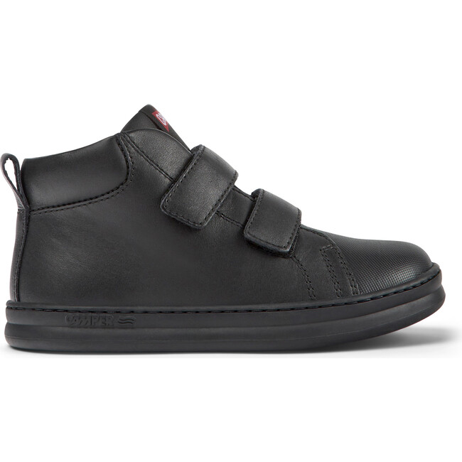 Kids Runner Four Velcro Strap Sneakers, Black - Sneakers - 3