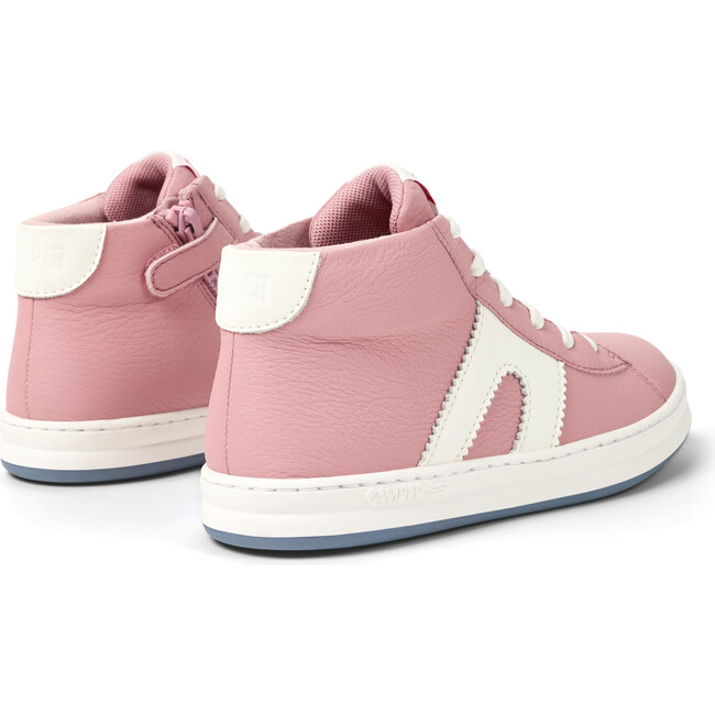 Kids Runner Four Velcro Strap Sneakers, Medium Pink - Sneakers - 5
