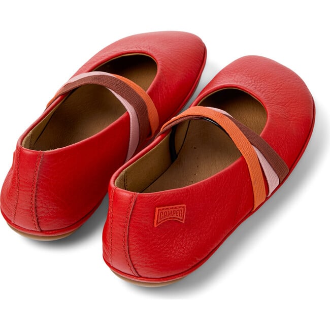 Kids Right Ballerina Flats, Bright Red - Flats - 5