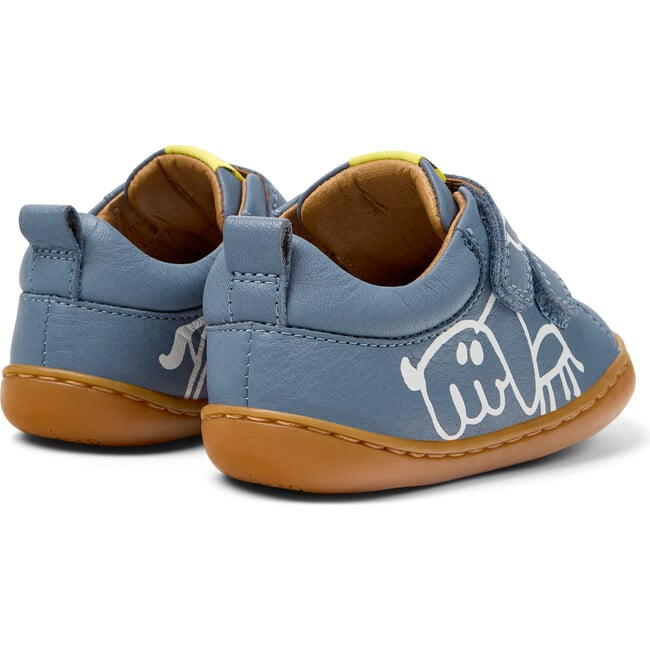 Peu Leather First Walkers Shoes, Blue & White - Sneakers - 5