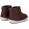 Kids Twins Leather Ankle Boots, Burgundy - Boots - 5