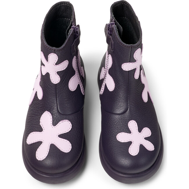 Kids Duet Twins Boots Flowers, Pink & Black