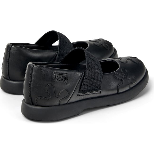 Kids Duet Twins Leather Elastic Strap Mary Jane Shoes, Black - Mary Janes - 5