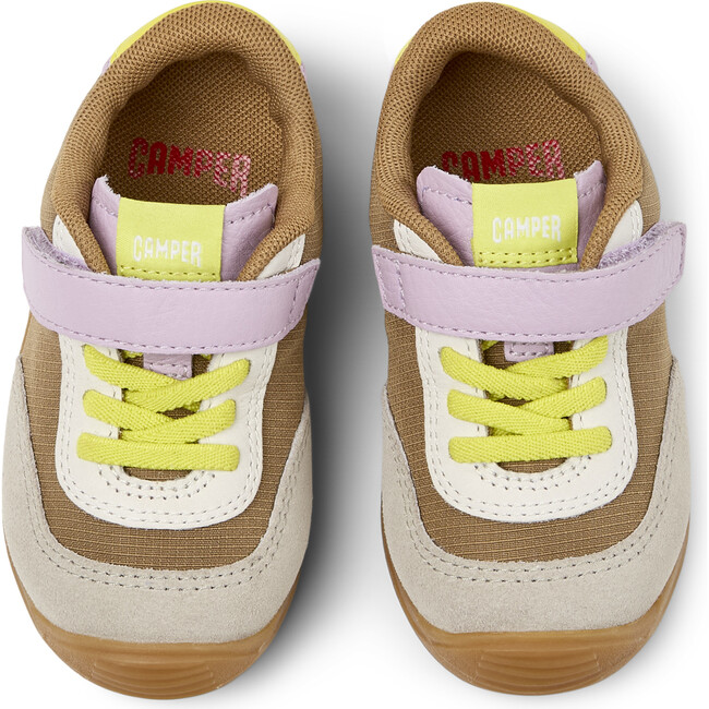 Dadda Nubuck Velcro Strap First Walkers Sneakers, Beige