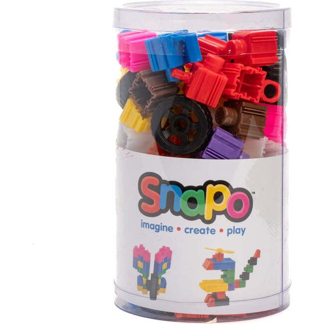 Snapo: Starter Set - 100 pcs - Colorful Blocks & Wheels