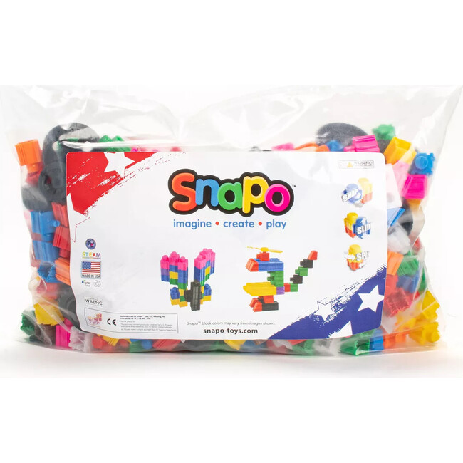 Snapo: Epic Builder's Kit - 550 pcs - Colorful Blocks & Wheels